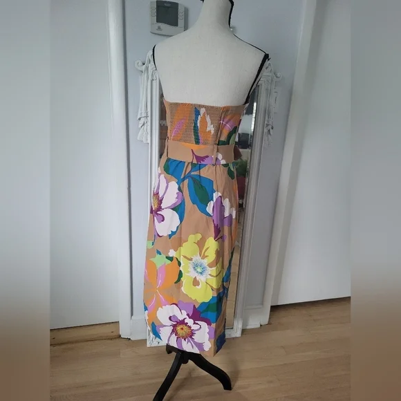 Maeve/ Anthropologie Floral Strapless Midi Skirt - Picture 8 of 11